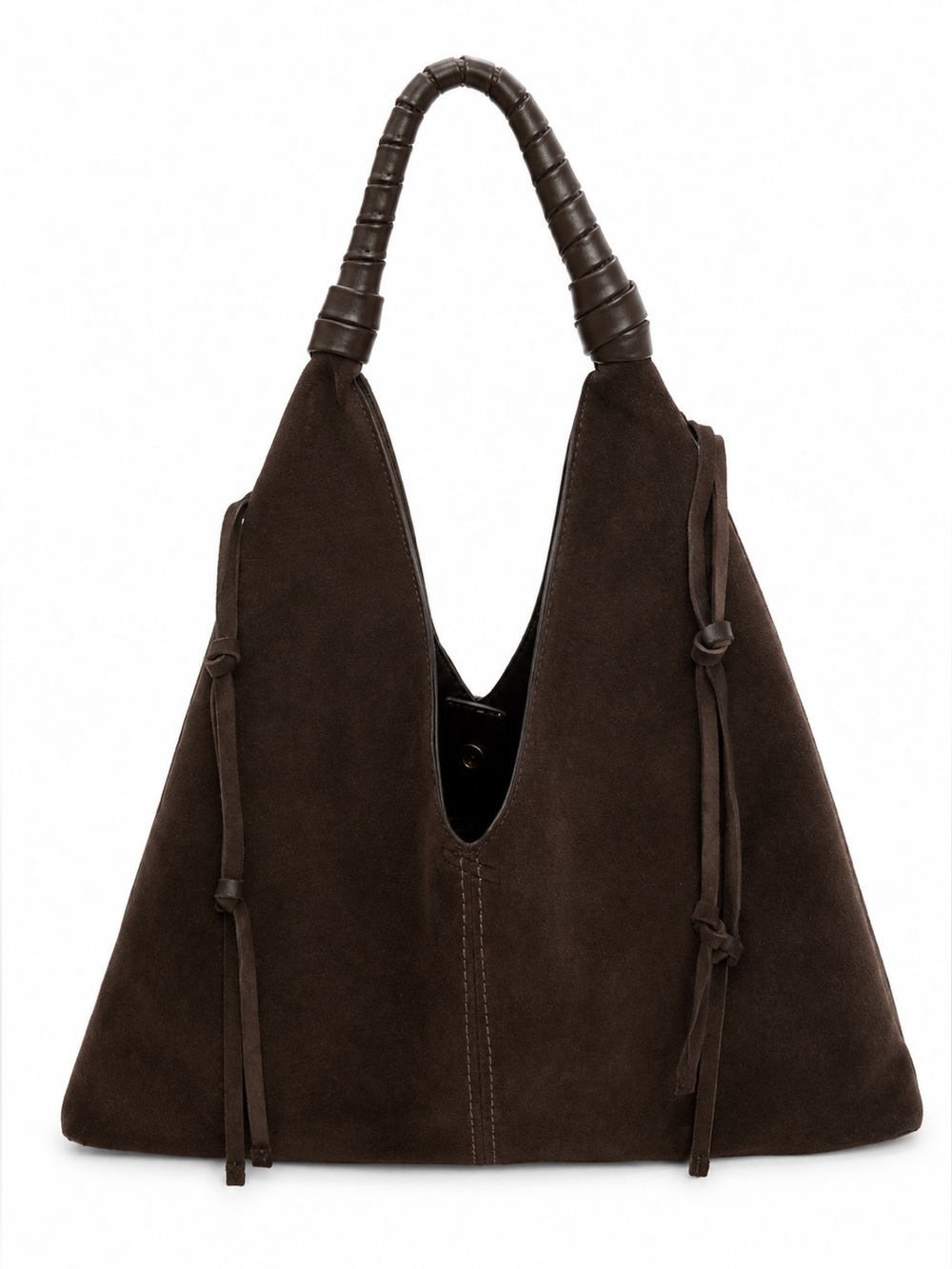Dolce Vita Merrick Espresso Suede Slouchy Hobo Bag BNWT - Picture 4 of 16